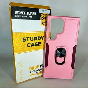 Galaxy S23 Ultra phone case pink and magenta